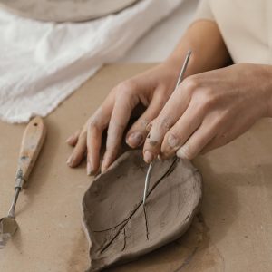 Hands forming Clay